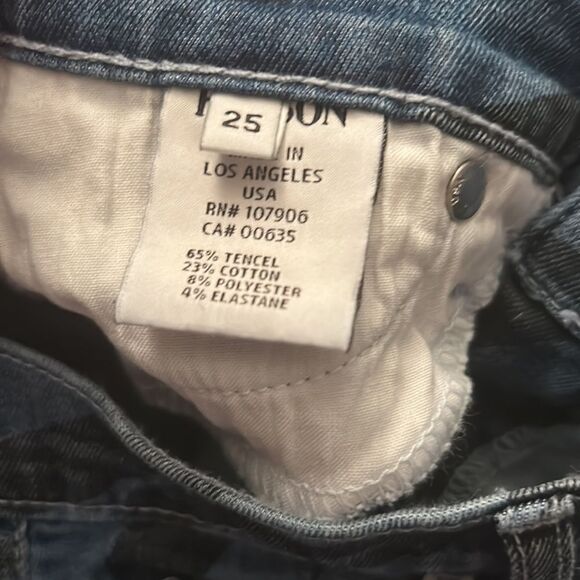 Hudson Midrise Nick Super Skinny Dark Wash Zebra Patterned Jeans - Picture 6 of 6